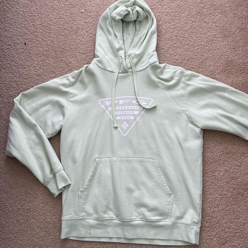Columbia pfg lime green sweatshirt